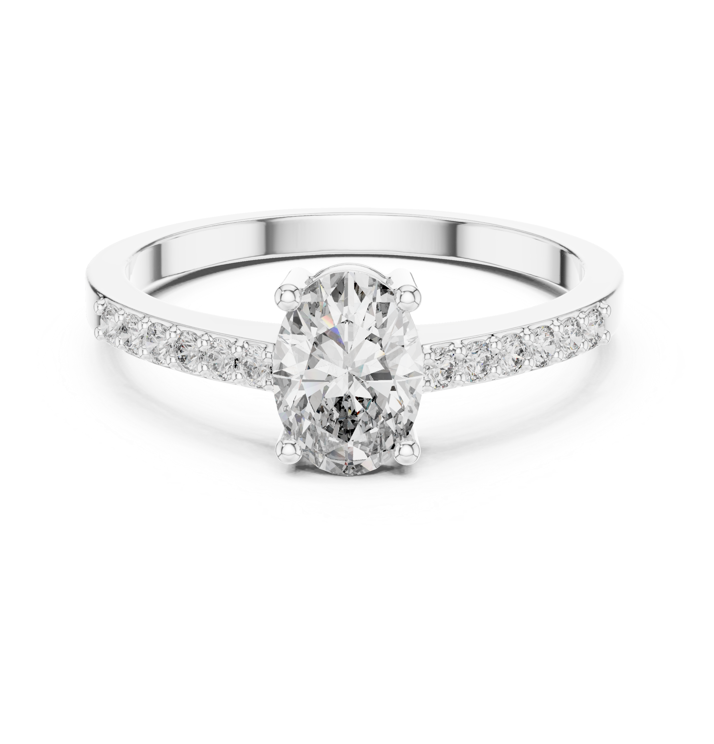Exquisite 0.7ct Oval Solitaire Diamond Lab Grown Diamond Ring