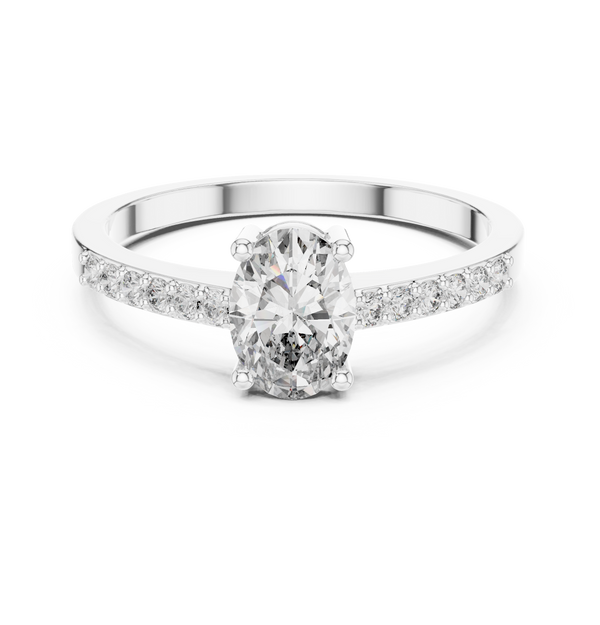 Exquisite 0.7ct Oval Solitaire Diamond Lab Grown Diamond Ring