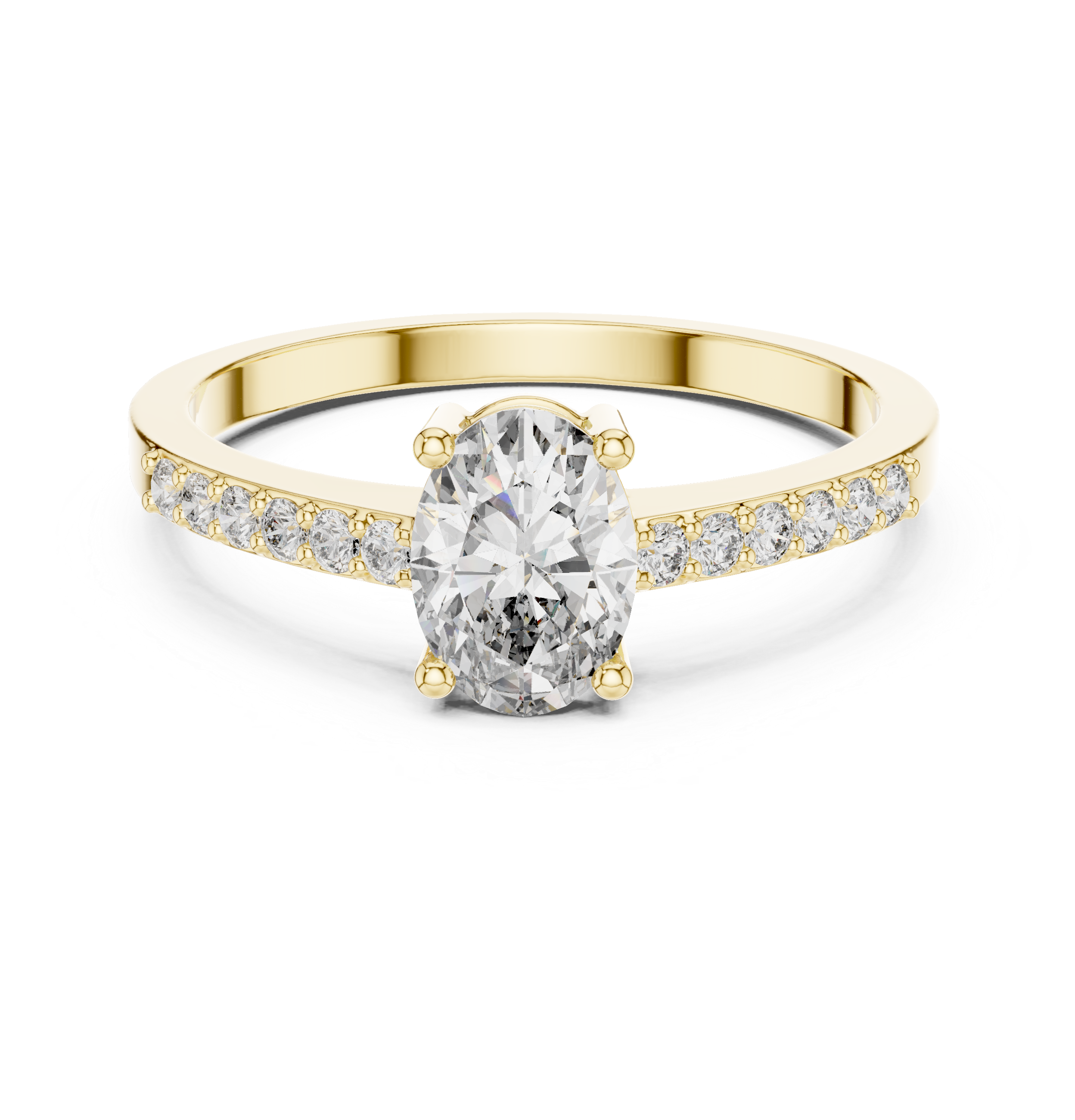 Exquisite 0.7ct Oval Solitaire Diamond Lab Grown Diamond Ring