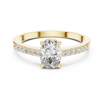Exquisite 0.7ct Oval Solitaire Diamond Lab Grown Diamond Ring
