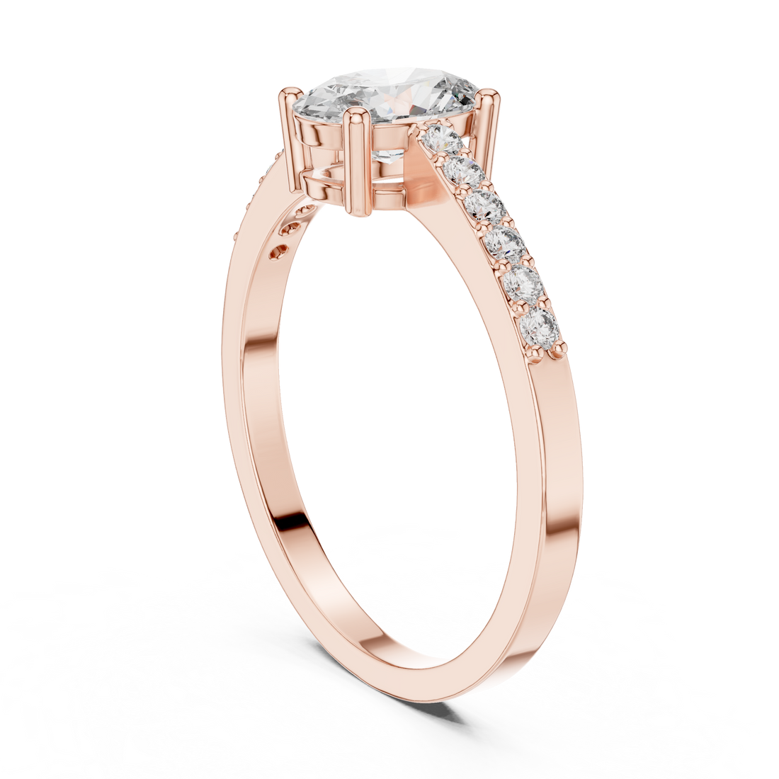 Exquisite 0.7ct Oval Solitaire Diamond Lab Grown Diamond Ring