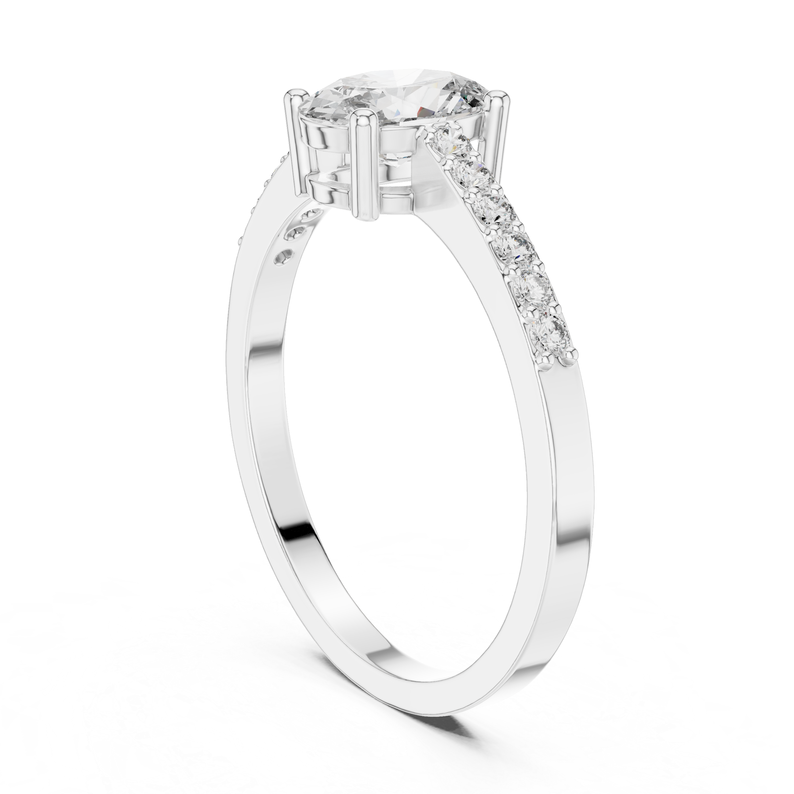 Exquisite 0.7ct Oval Solitaire Diamond Lab Grown Diamond Ring