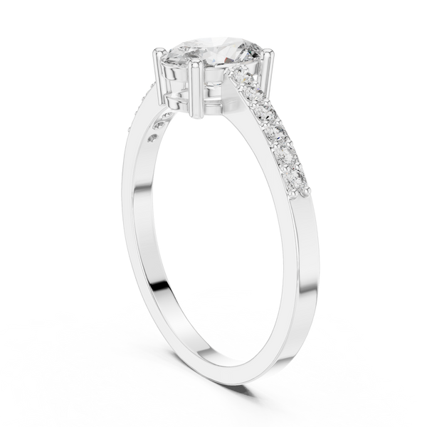 Exquisite 0.7ct Oval Solitaire Diamond Lab Grown Diamond Ring