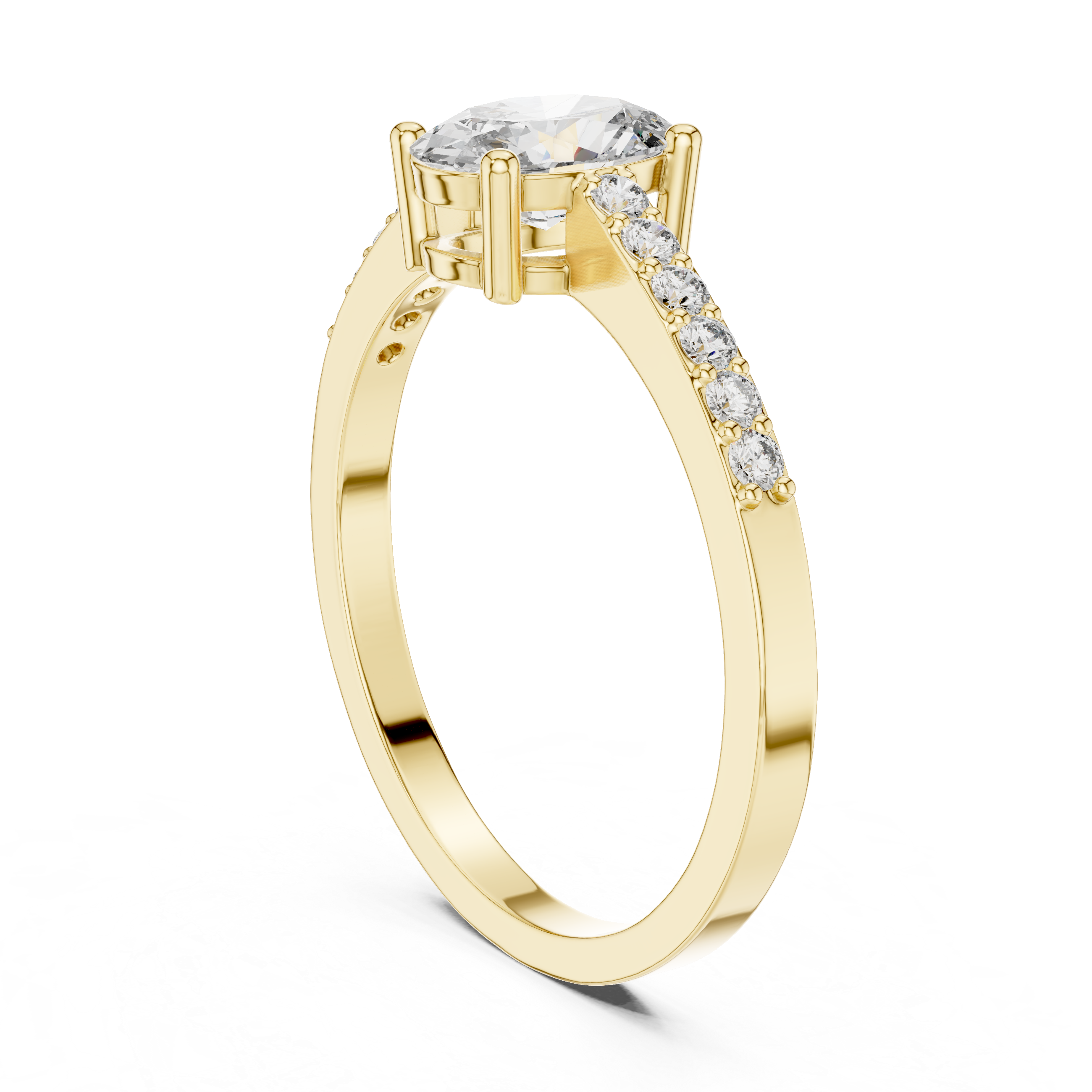 Exquisite 0.7ct Oval Solitaire Diamond Lab Grown Diamond Ring