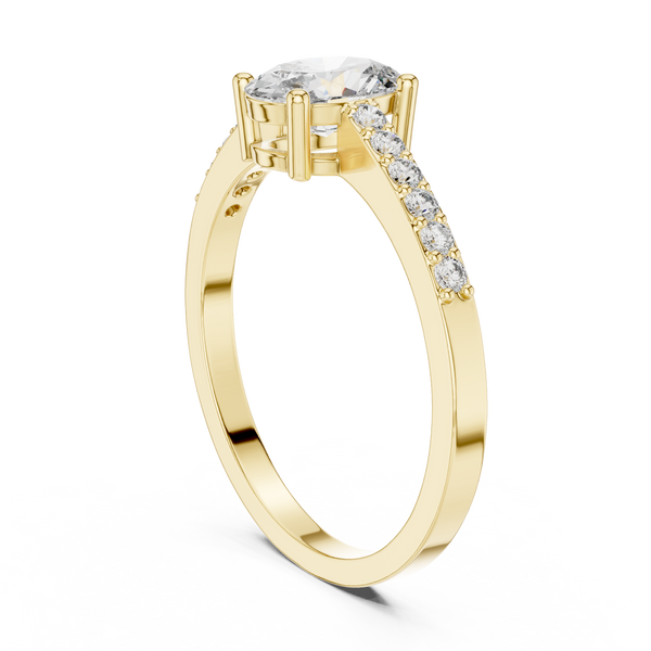 Exquisite 0.7ct Oval Solitaire Diamond Lab Grown Diamond Ring