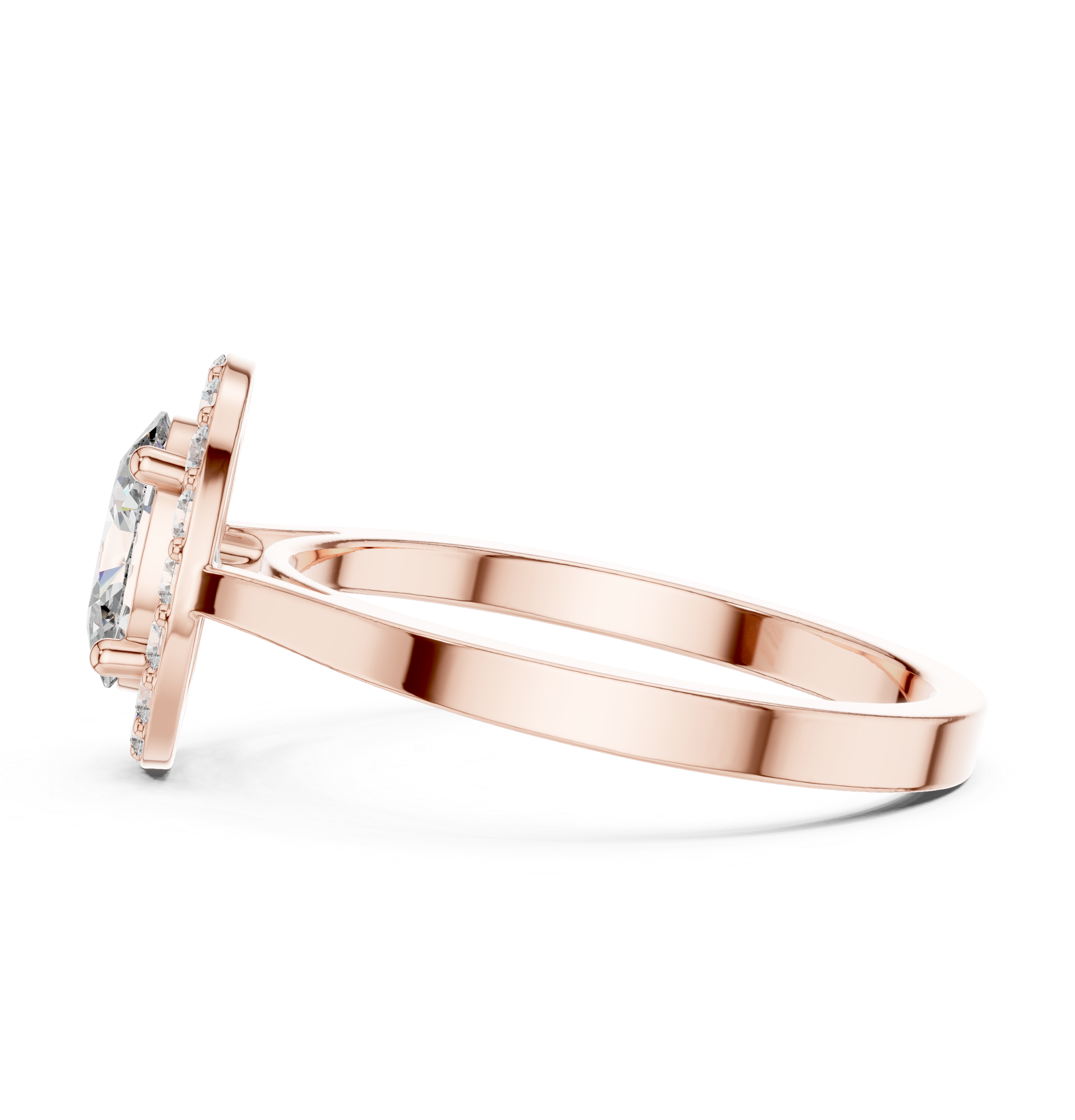 0.7ct Oval Solitaire Lab Grown Diamond Ring with Round Brilliance