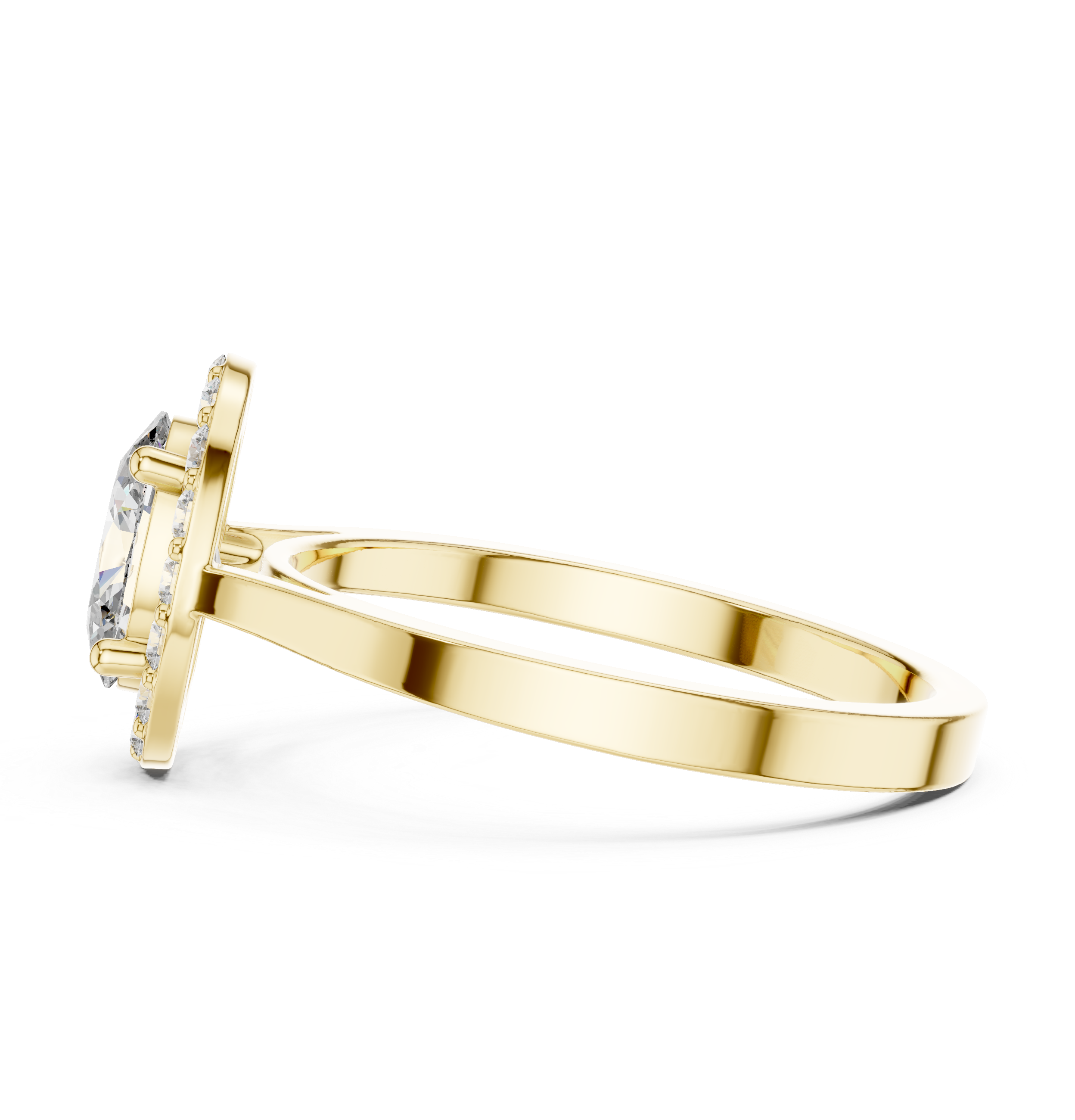 0.7ct Oval Solitaire Lab Grown Diamond Ring with Round Brilliance