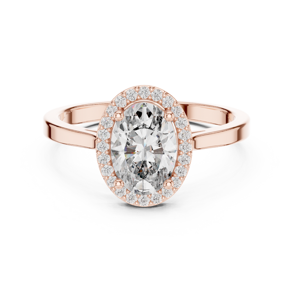 Brilliant Oval & Round Diamond Lab Grown Diamond Ring