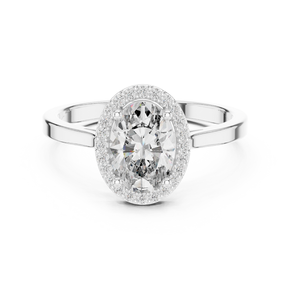 Brilliant Oval & Round Diamond Lab Grown Diamond Ring