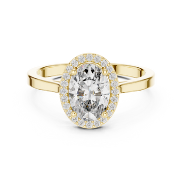 Brilliant Oval & Round Diamond Lab Grown Diamond Ring