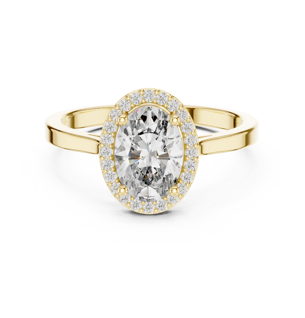 Brilliant Oval & Round Diamond Lab Grown Diamond Ring