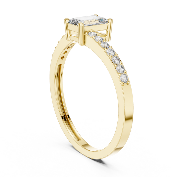 Exquisite 0.5ct Emerald Diamond Lab Grown Diamond Ring