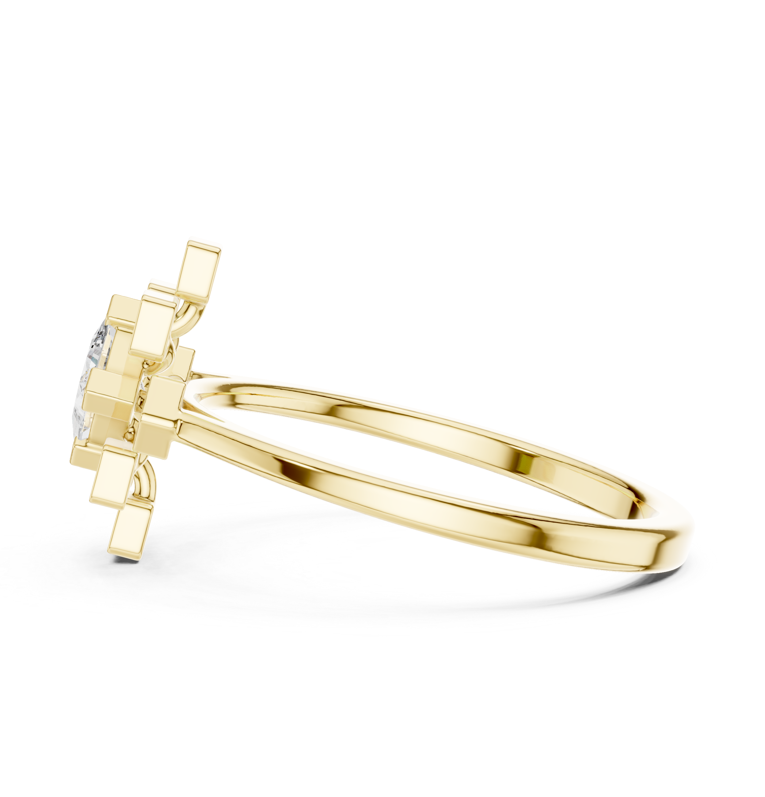 Princess And Round Diamond Lab Grown Diamond Ring