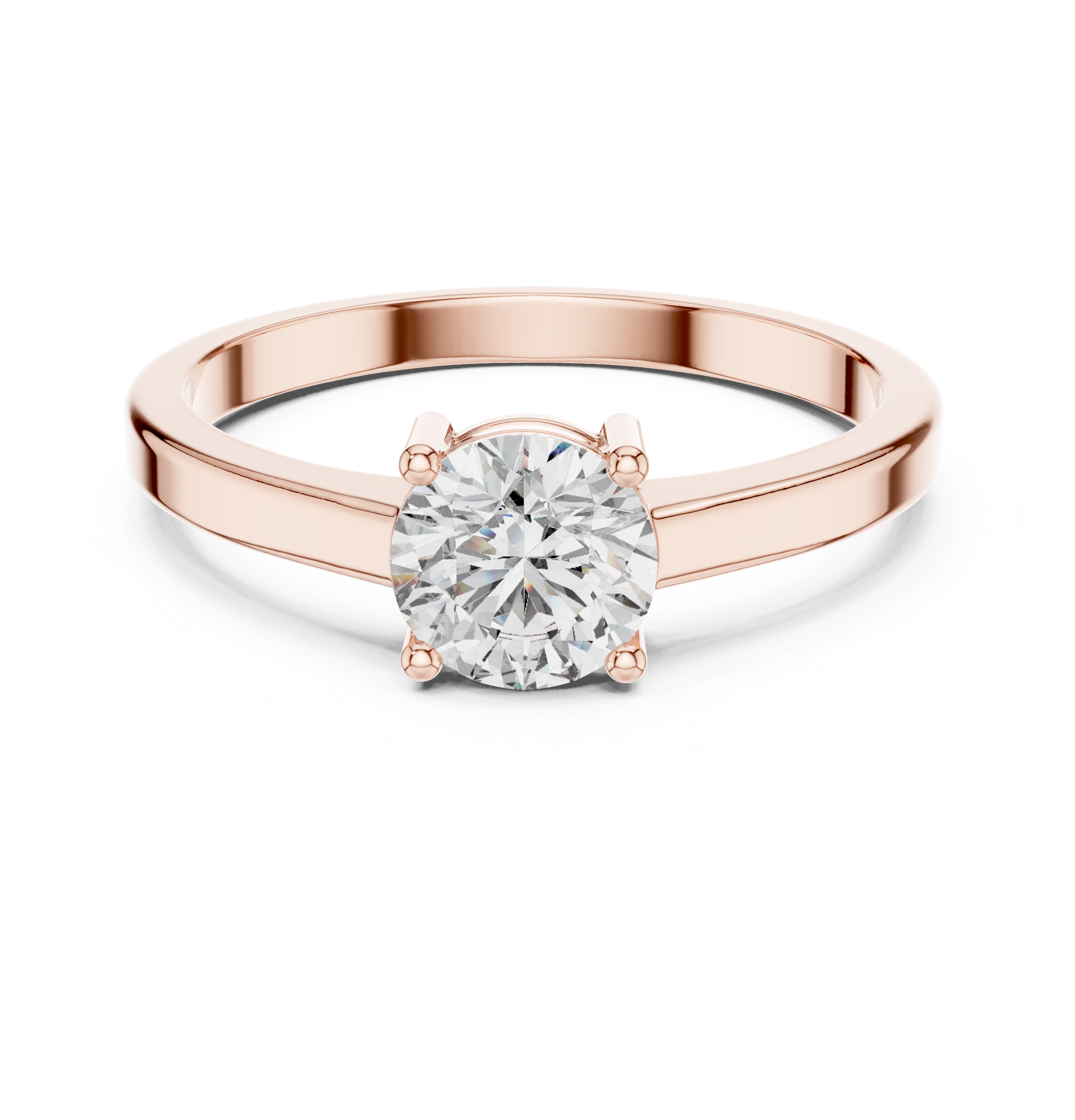0.8 ct Round Diamond Solitaire Lab Grown Diamond Ring