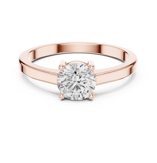 0.8 ct Round Diamond Solitaire Lab Grown Diamond Ring