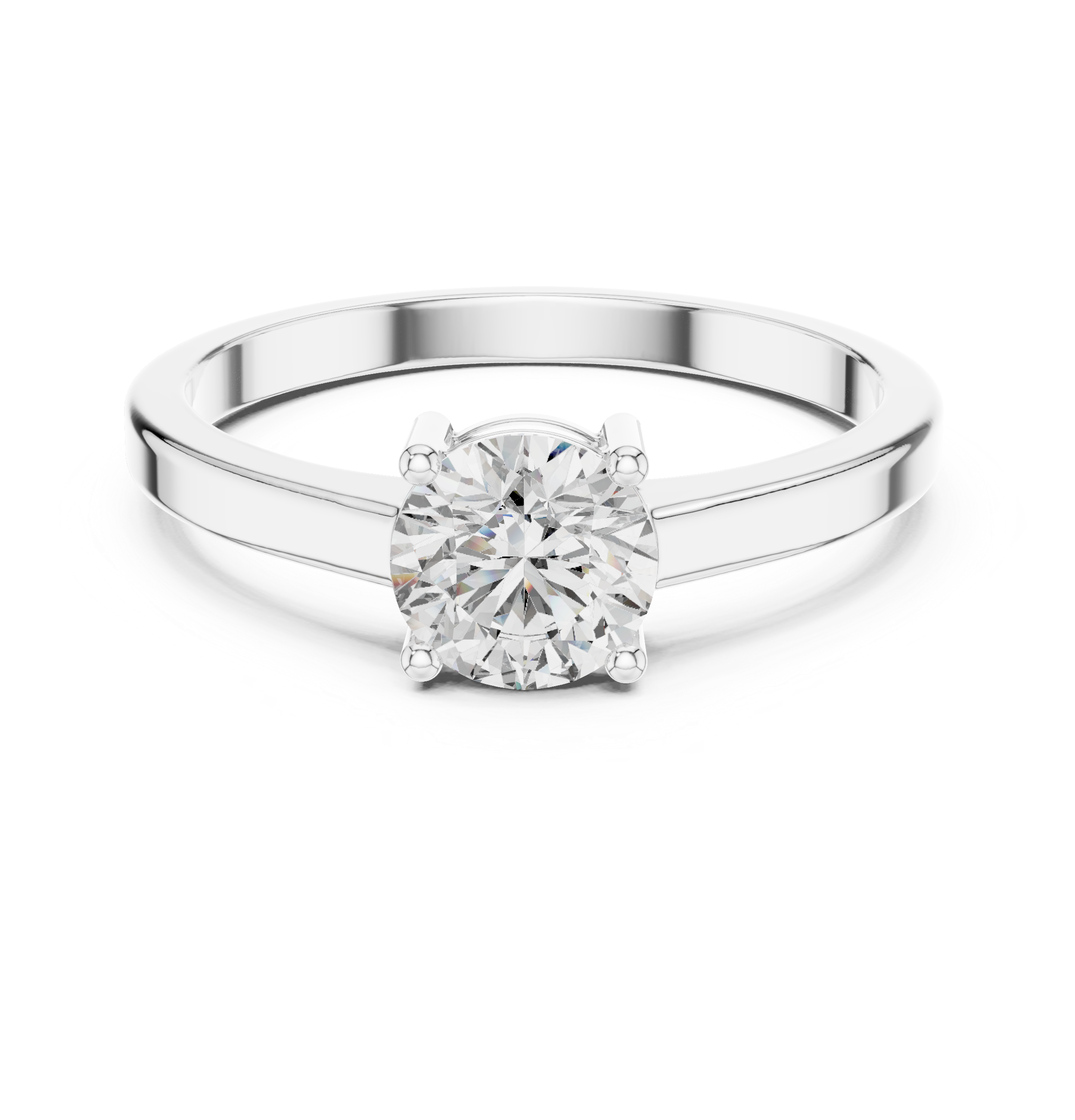 0.8 ct Round Diamond Solitaire Lab Grown Diamond Ring