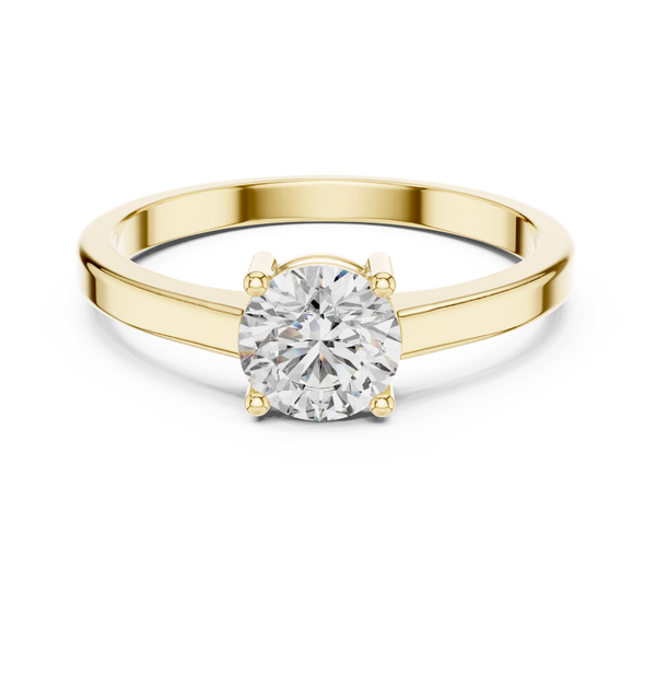 0.8 ct Round Diamond Solitaire Lab Grown Diamond Ring
