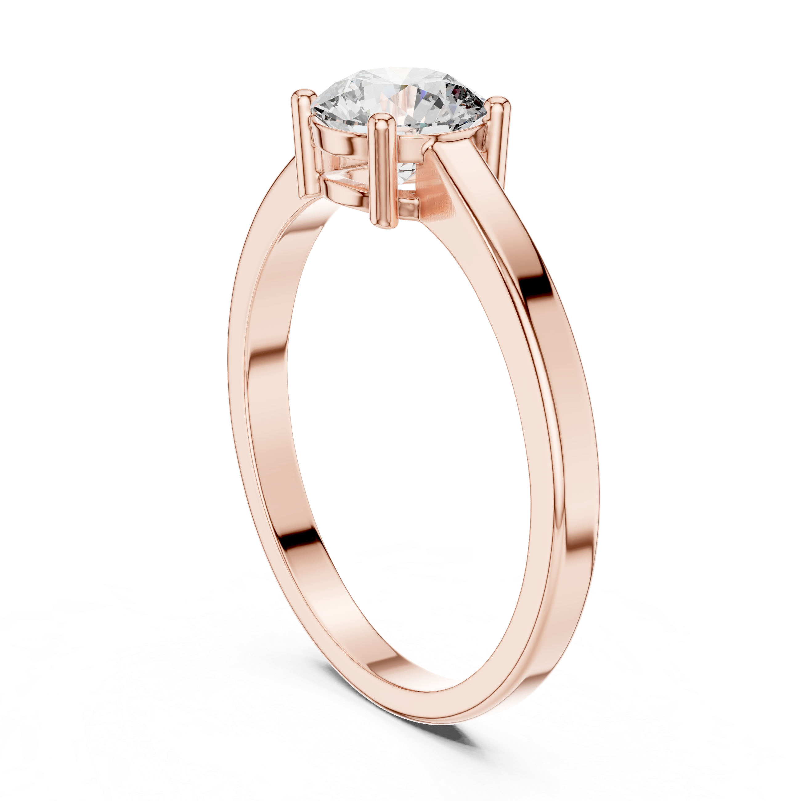0.8 ct Round Diamond Solitaire Lab Grown Diamond Ring