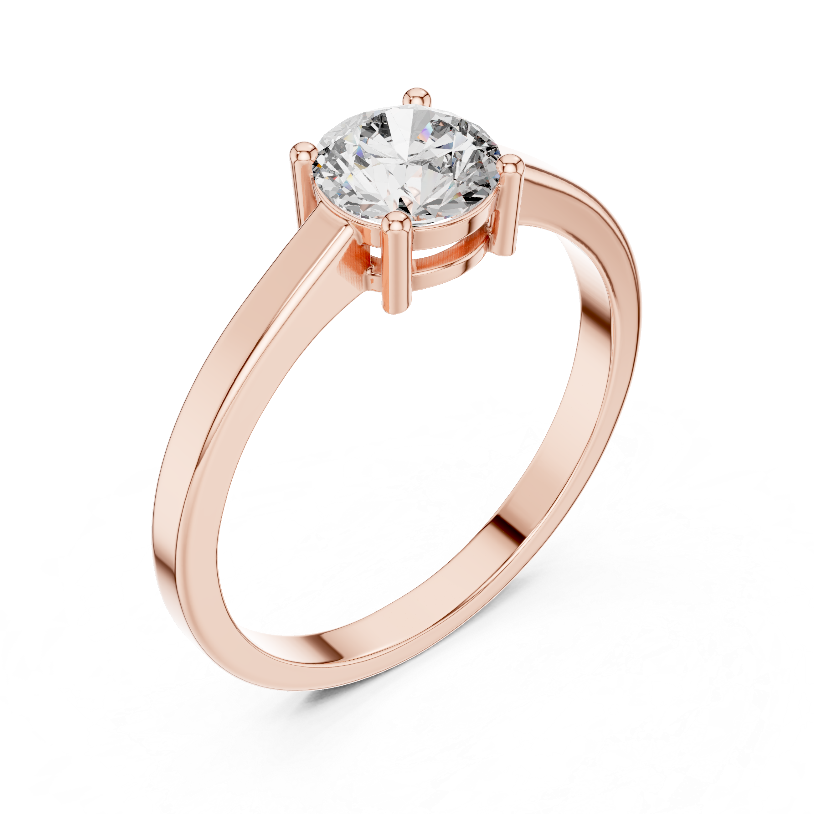 0.8 ct Round Diamond Solitaire Lab Grown Diamond Ring