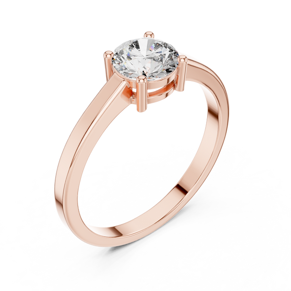 0.8 ct Round Diamond Solitaire Lab Grown Diamond Ring