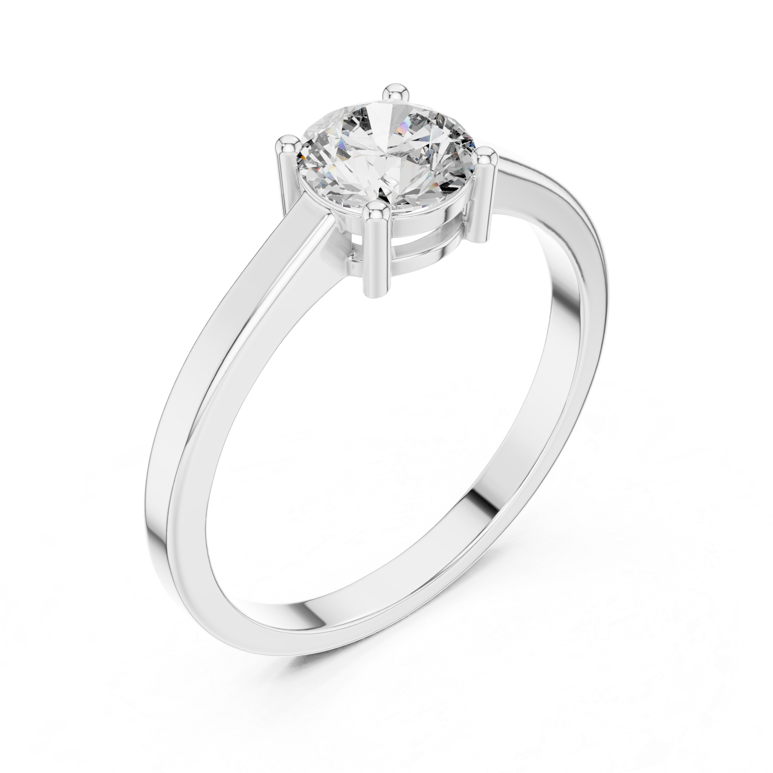 0.8 ct Round Diamond Solitaire Lab Grown Diamond Ring