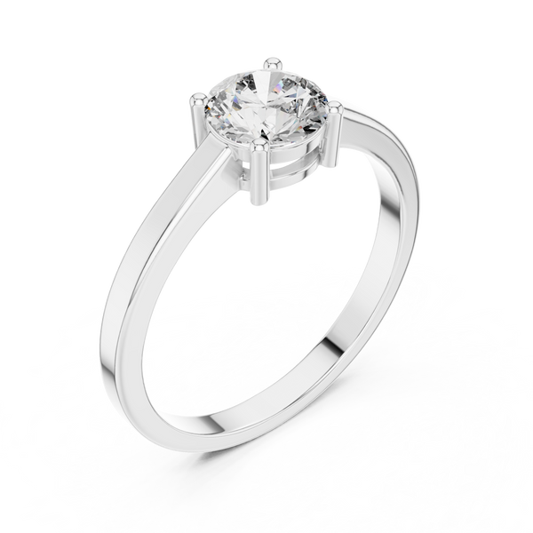 0.8 ct Round Diamond Solitaire Lab Grown Diamond Ring