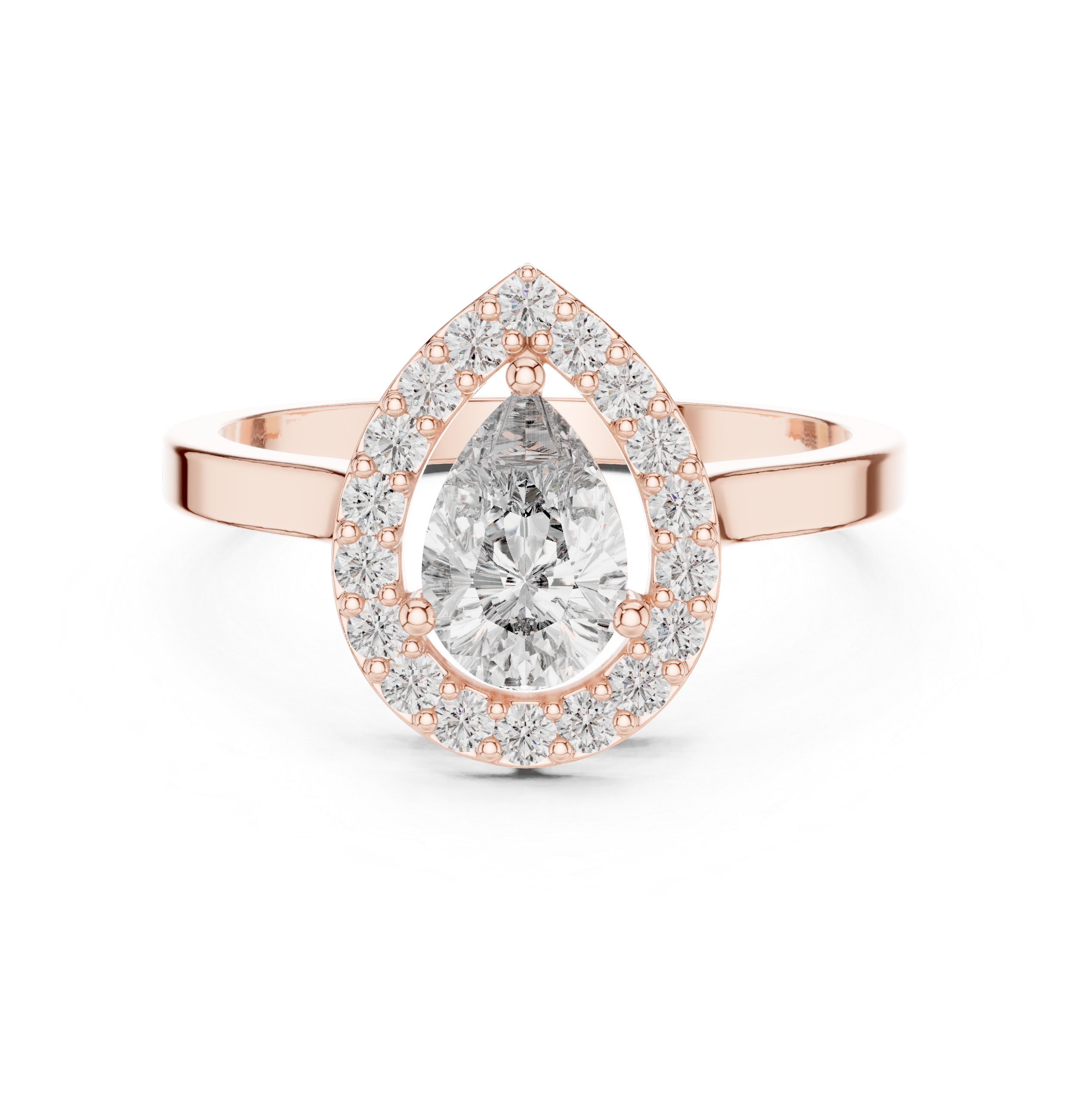 0.7 ct Pear Solitaire Diamond Lab Grown Diamond Ring