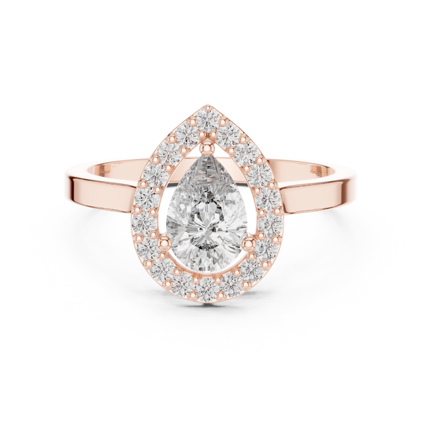 0.7 ct Pear Solitaire Diamond Lab Grown Diamond Ring