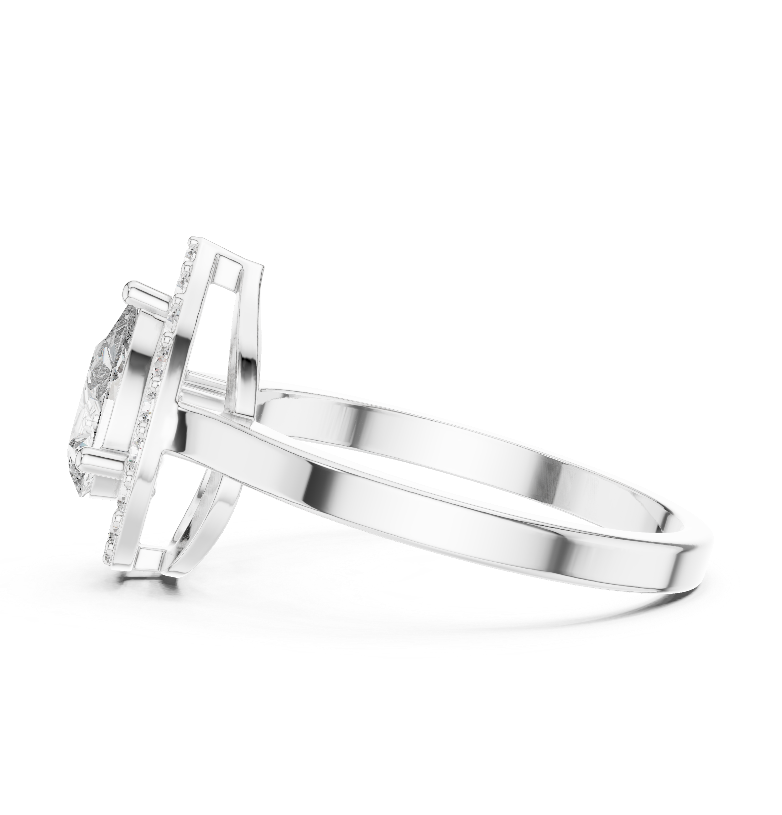 0.7 ct Pear Solitaire Diamond Lab Grown Diamond Ring