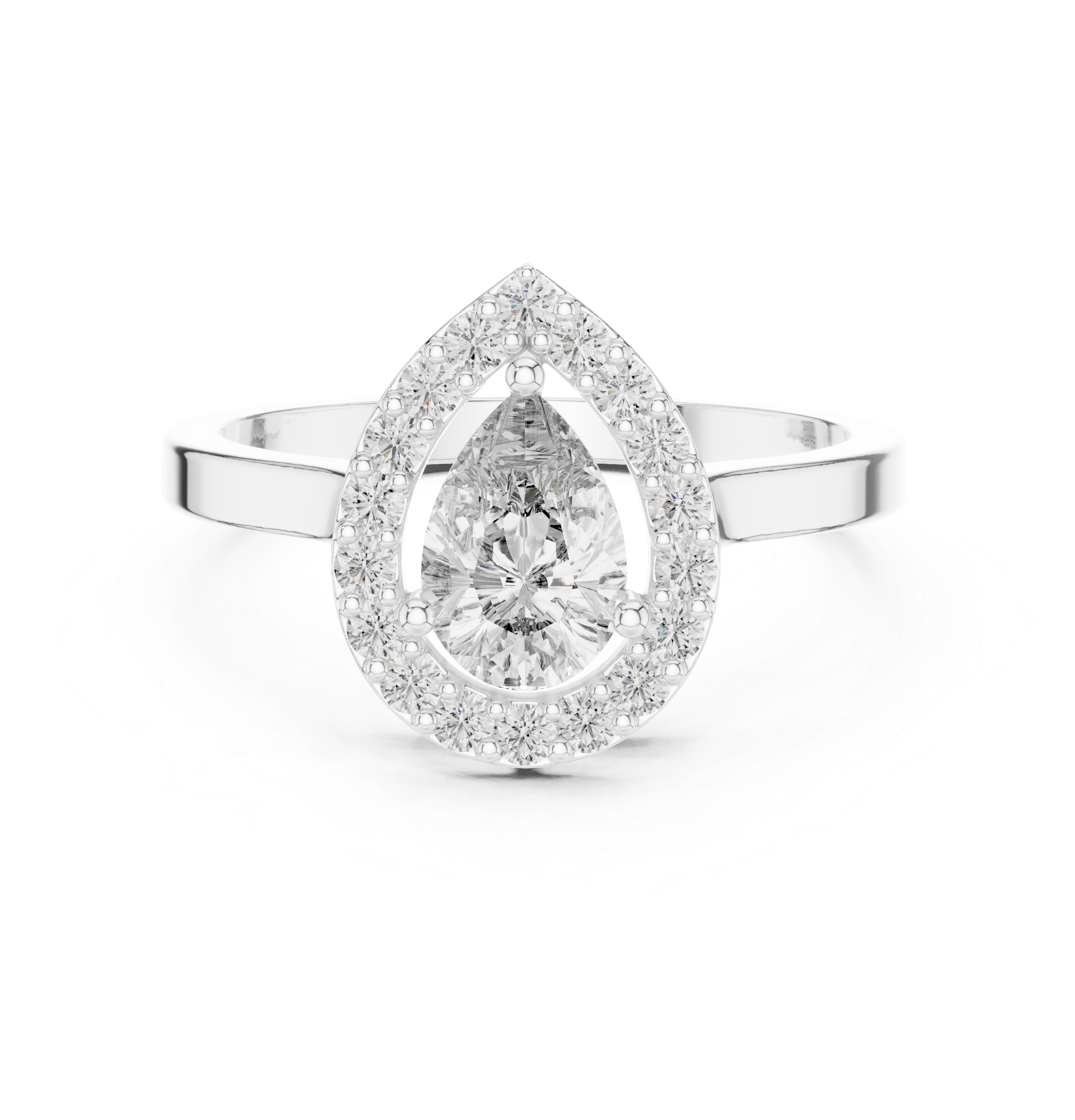 0.7 ct Pear Solitaire Diamond Lab Grown Diamond Ring