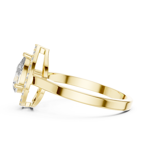 0.7 ct Pear Solitaire Diamond Lab Grown Diamond Ring