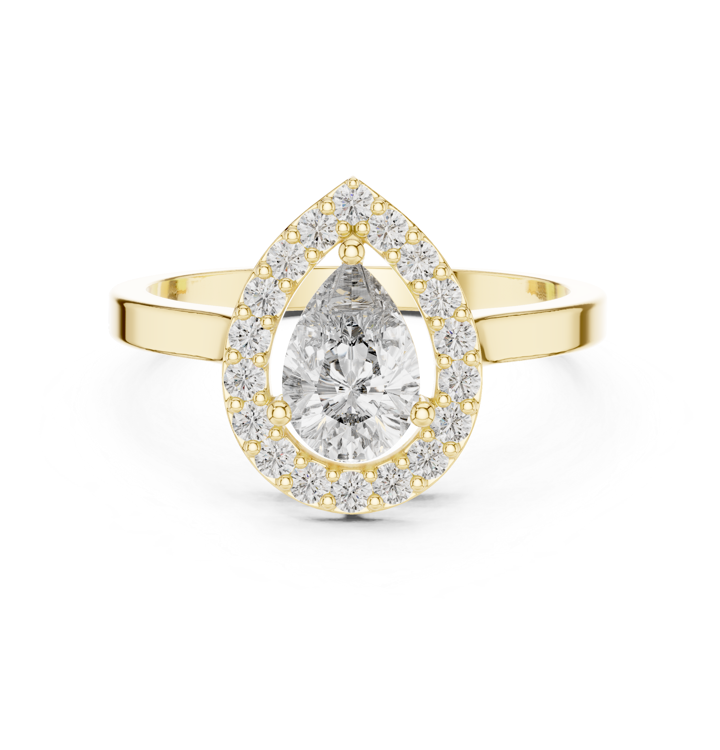0.7 ct Pear Solitaire Diamond Lab Grown Diamond Ring
