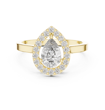 0.7 ct Pear Solitaire Diamond Lab Grown Diamond Ring