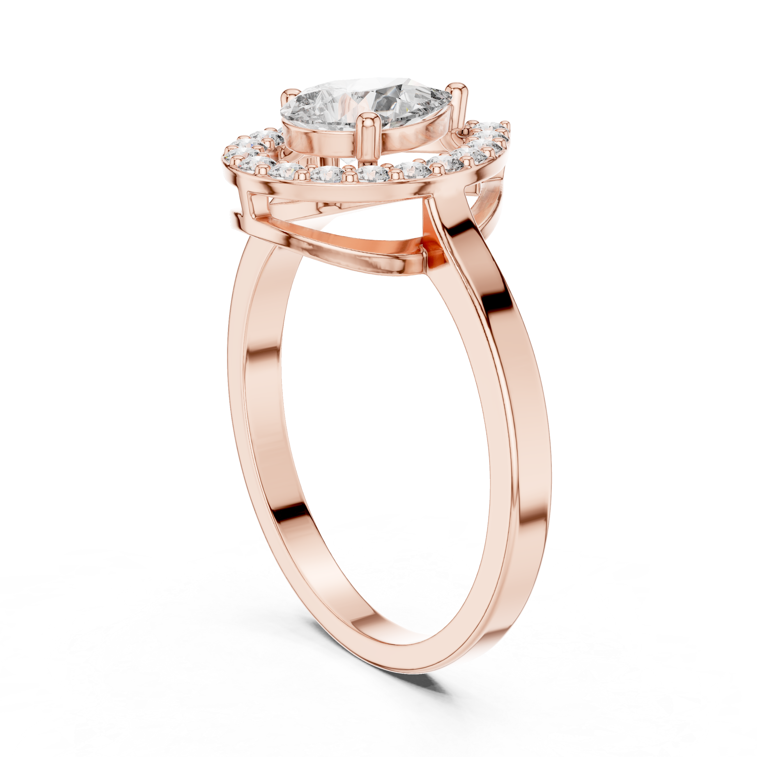 0.7 ct Pear Solitaire Diamond Lab Grown Diamond Ring