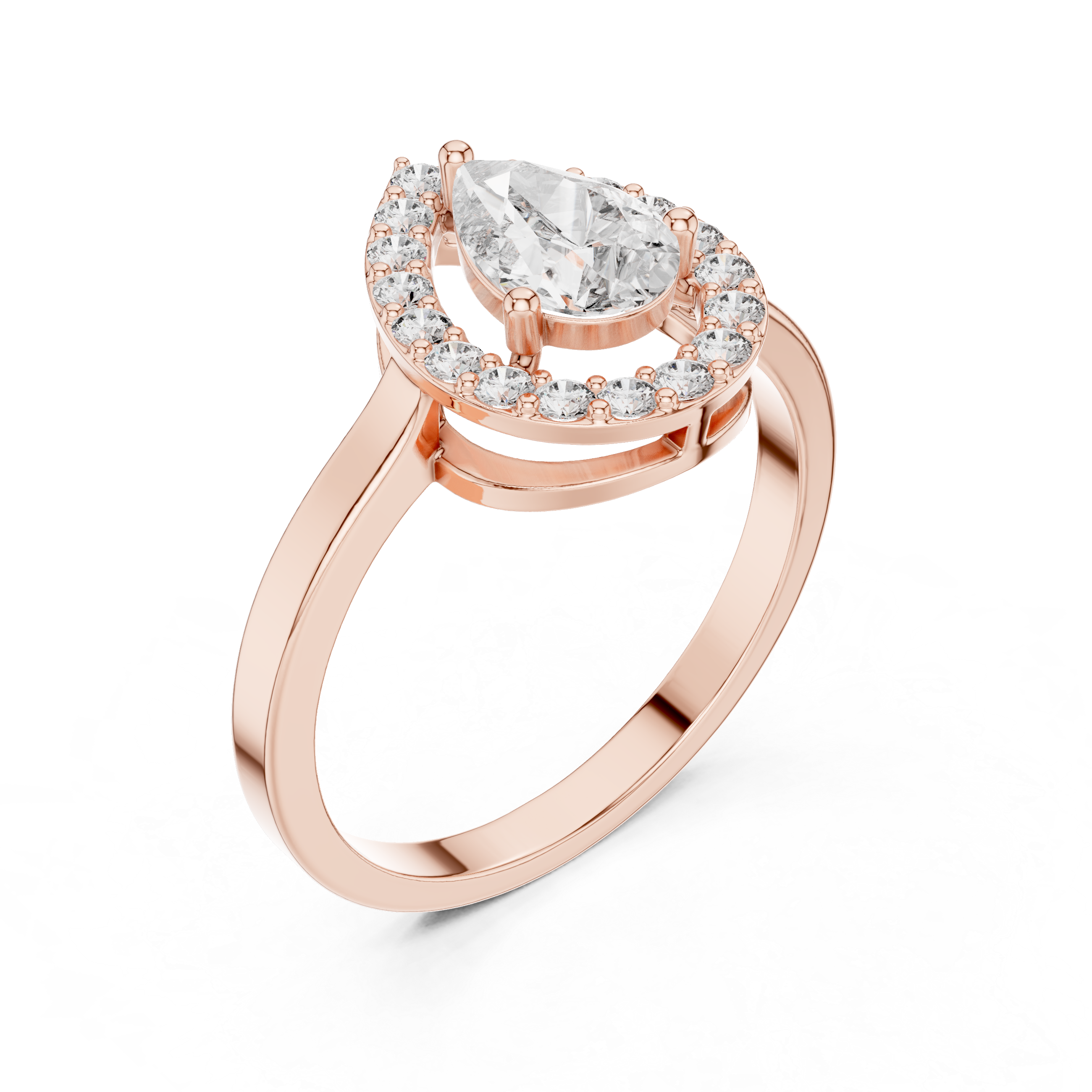0.7 ct Pear Solitaire Diamond Lab Grown Diamond Ring