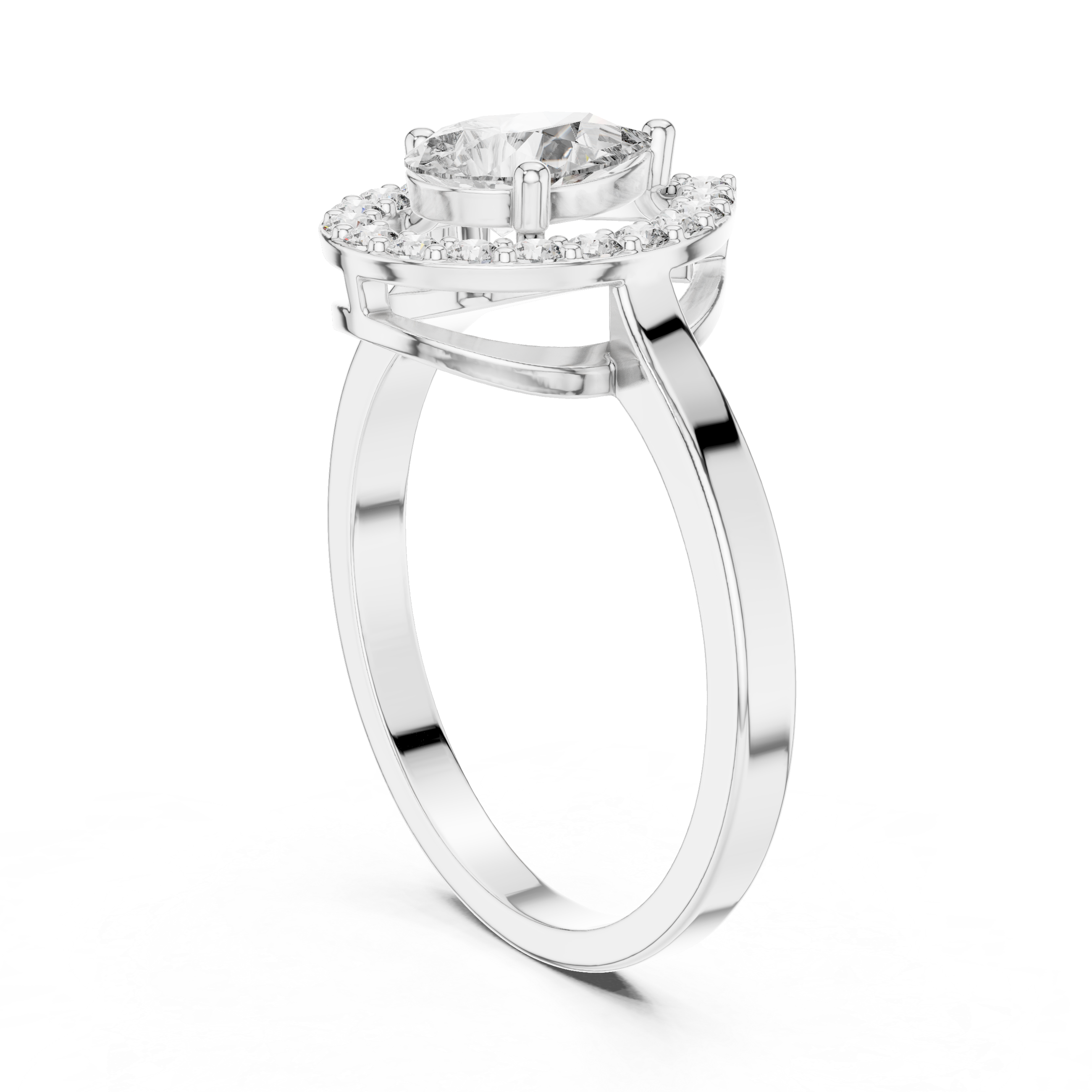 0.7 ct Pear Solitaire Diamond Lab Grown Diamond Ring