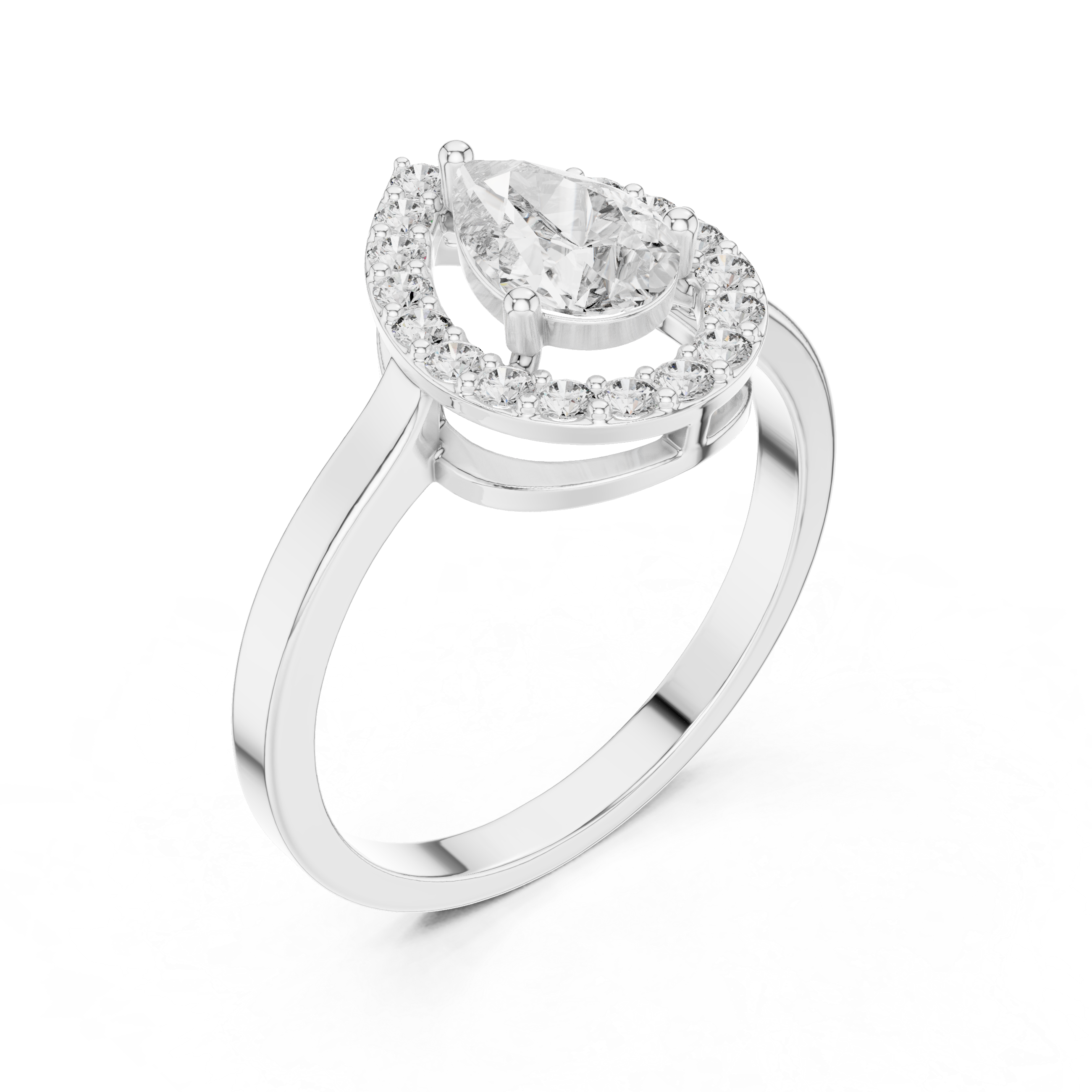 0.7 ct Pear Solitaire Diamond Lab Grown Diamond Ring