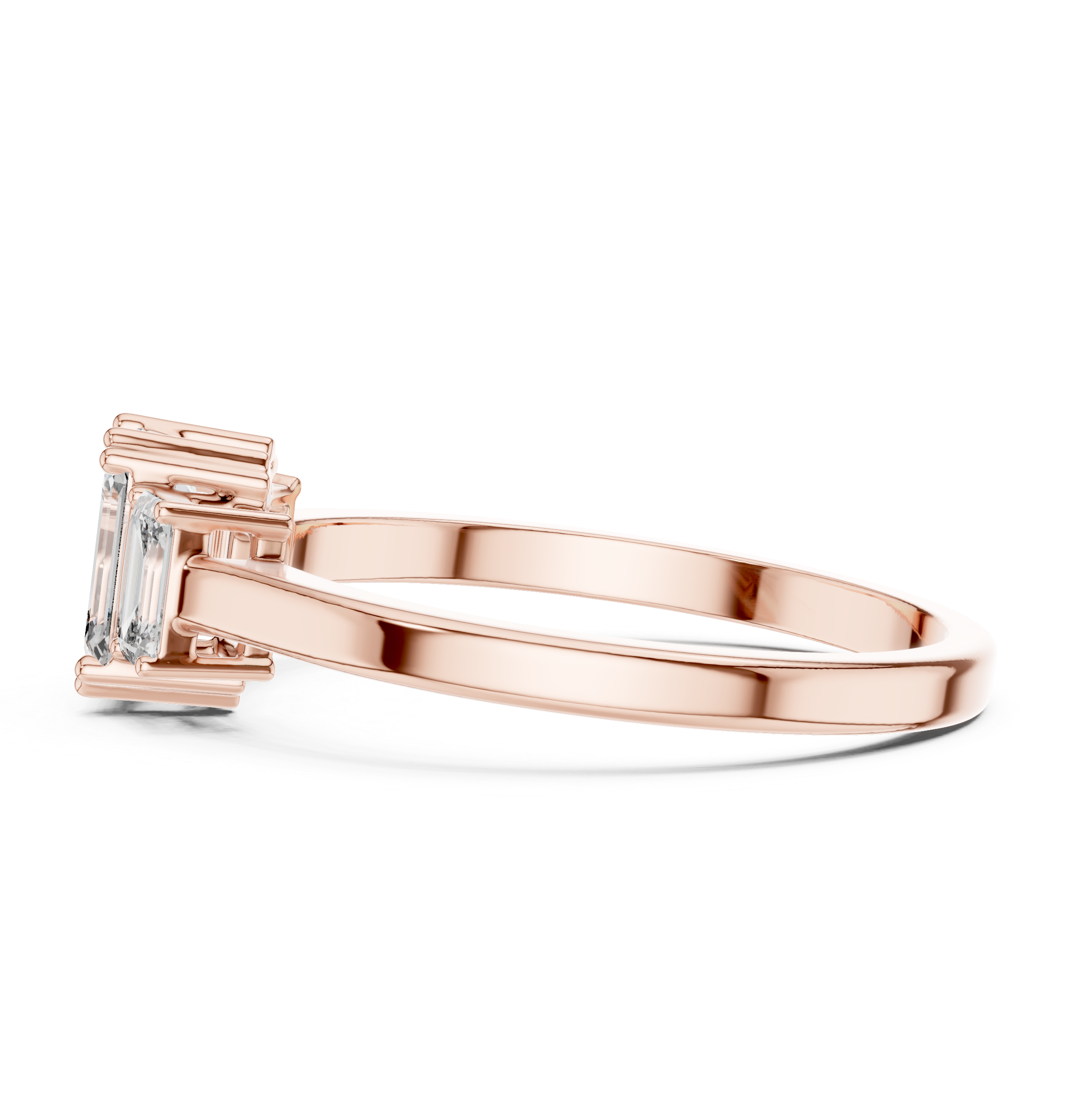 Emerald Cut Diamond Eternity Lab Grown Diamond Ring