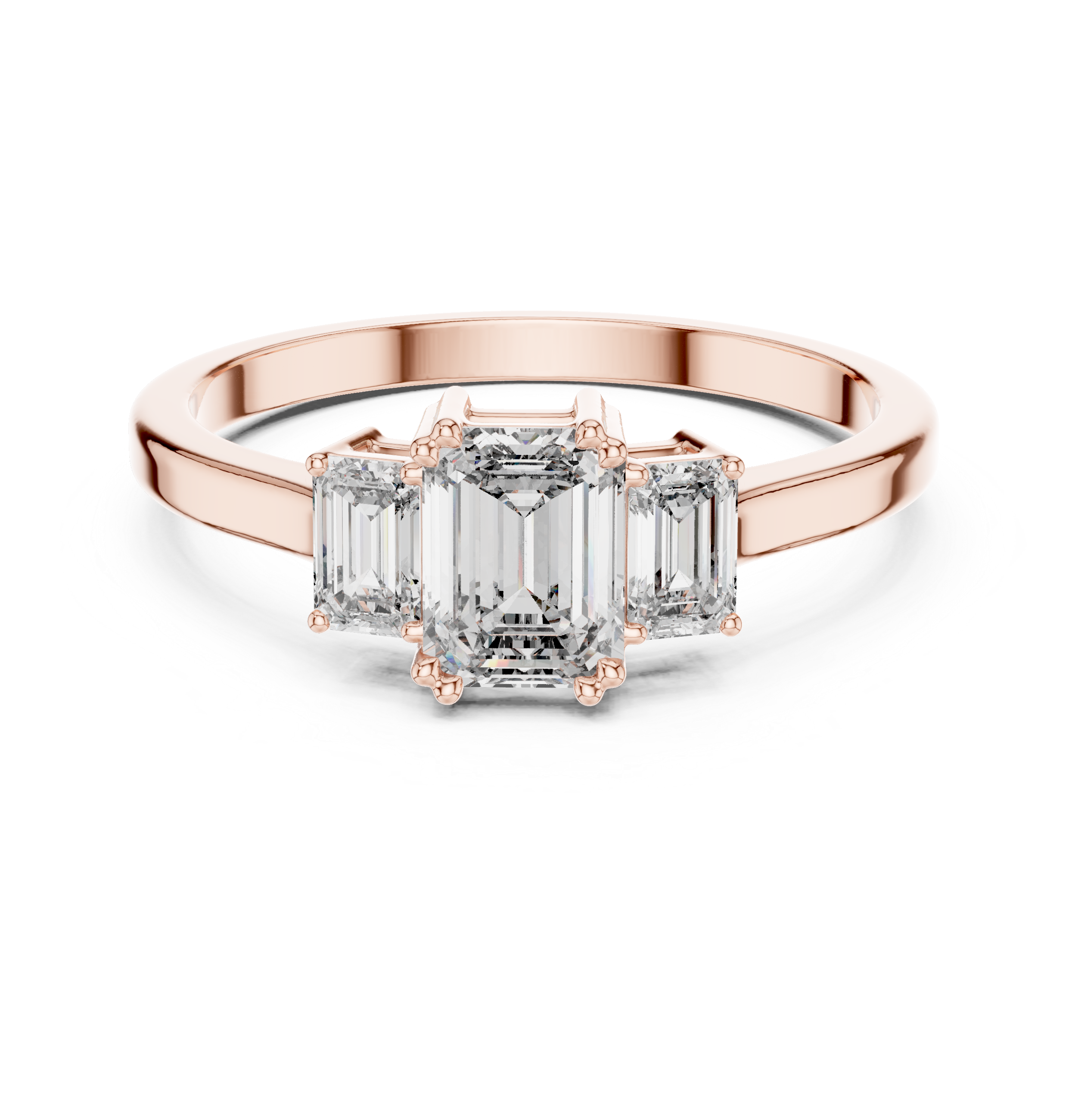 Emerald Cut Diamond Eternity Lab Grown Diamond Ring