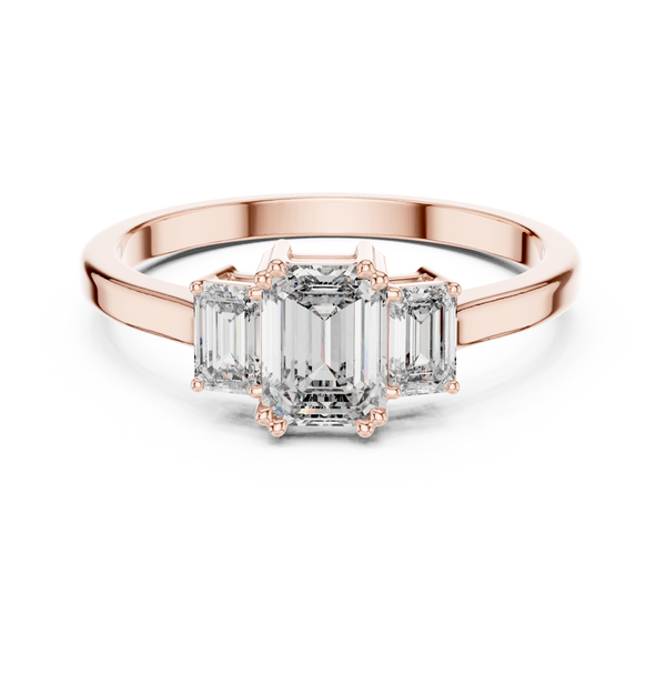 Emerald Cut Diamond Eternity Lab Grown Diamond Ring