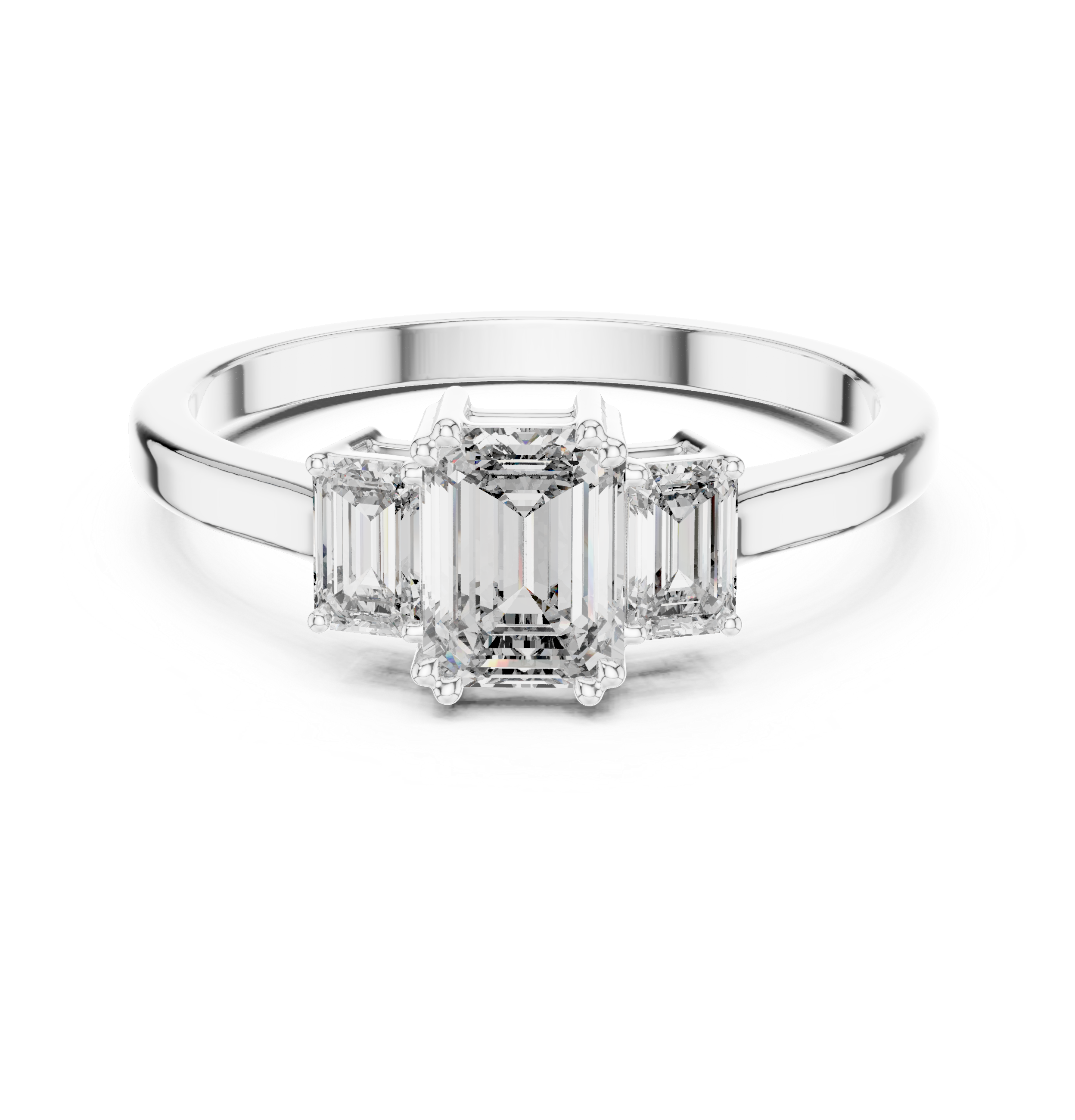 Emerald Cut Diamond Eternity Lab Grown Diamond Ring