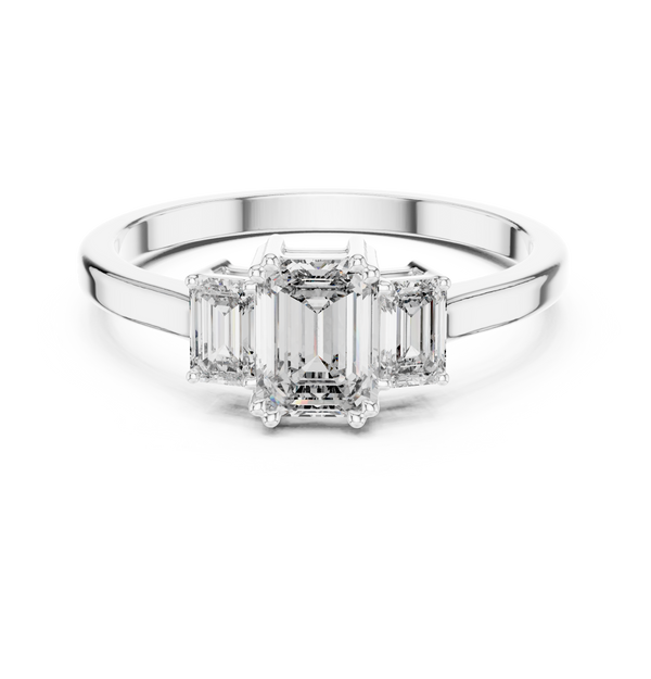 Emerald Cut Diamond Eternity Lab Grown Diamond Ring