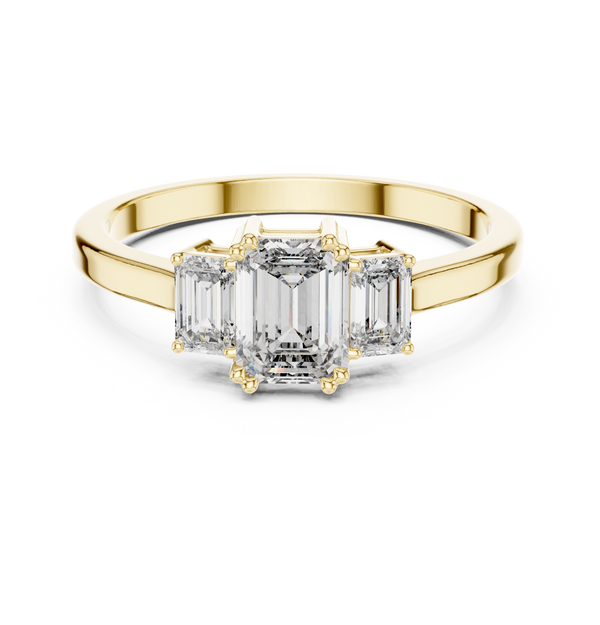 Emerald Cut Diamond Eternity Lab Grown Diamond Ring