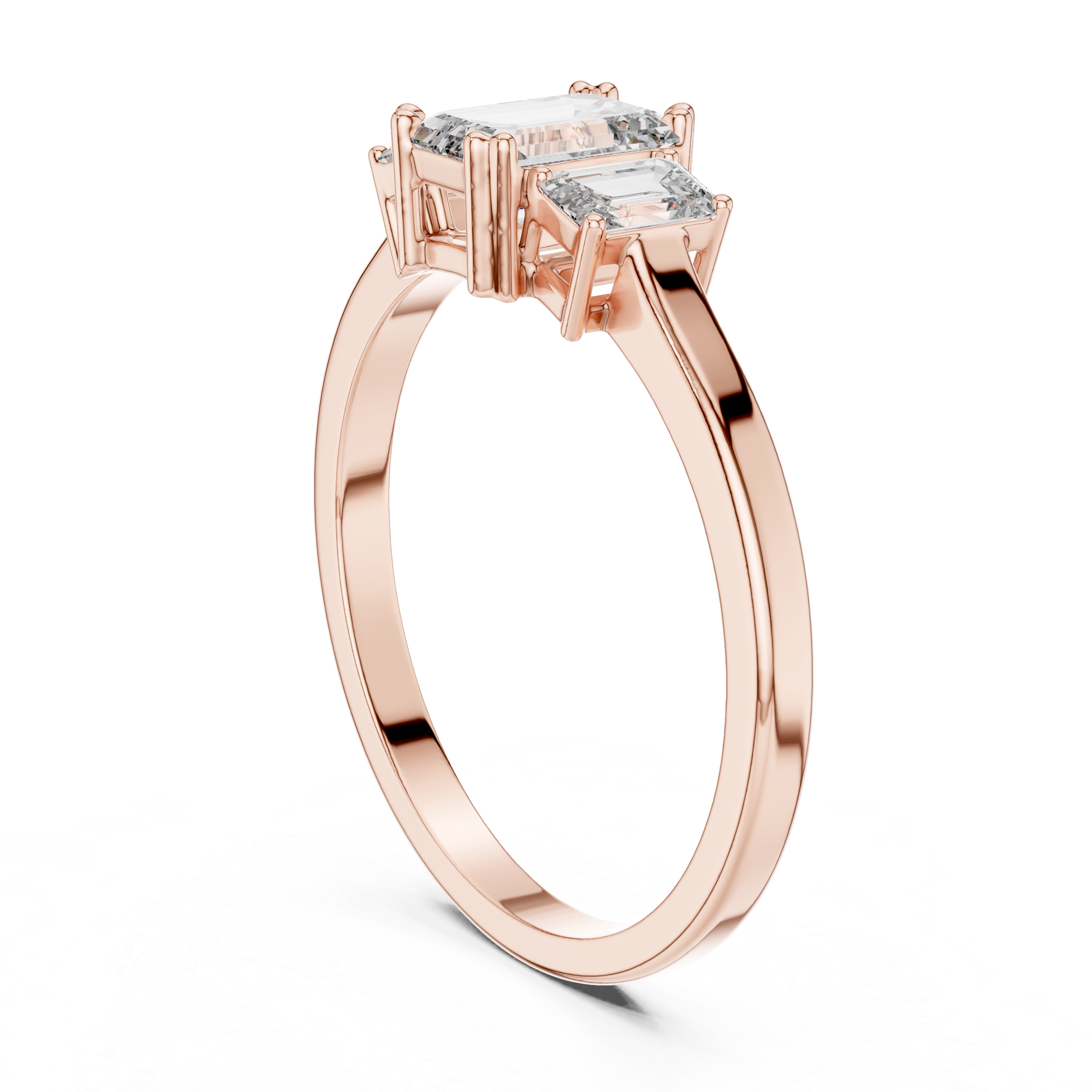 Emerald Cut Diamond Eternity Lab Grown Diamond Ring