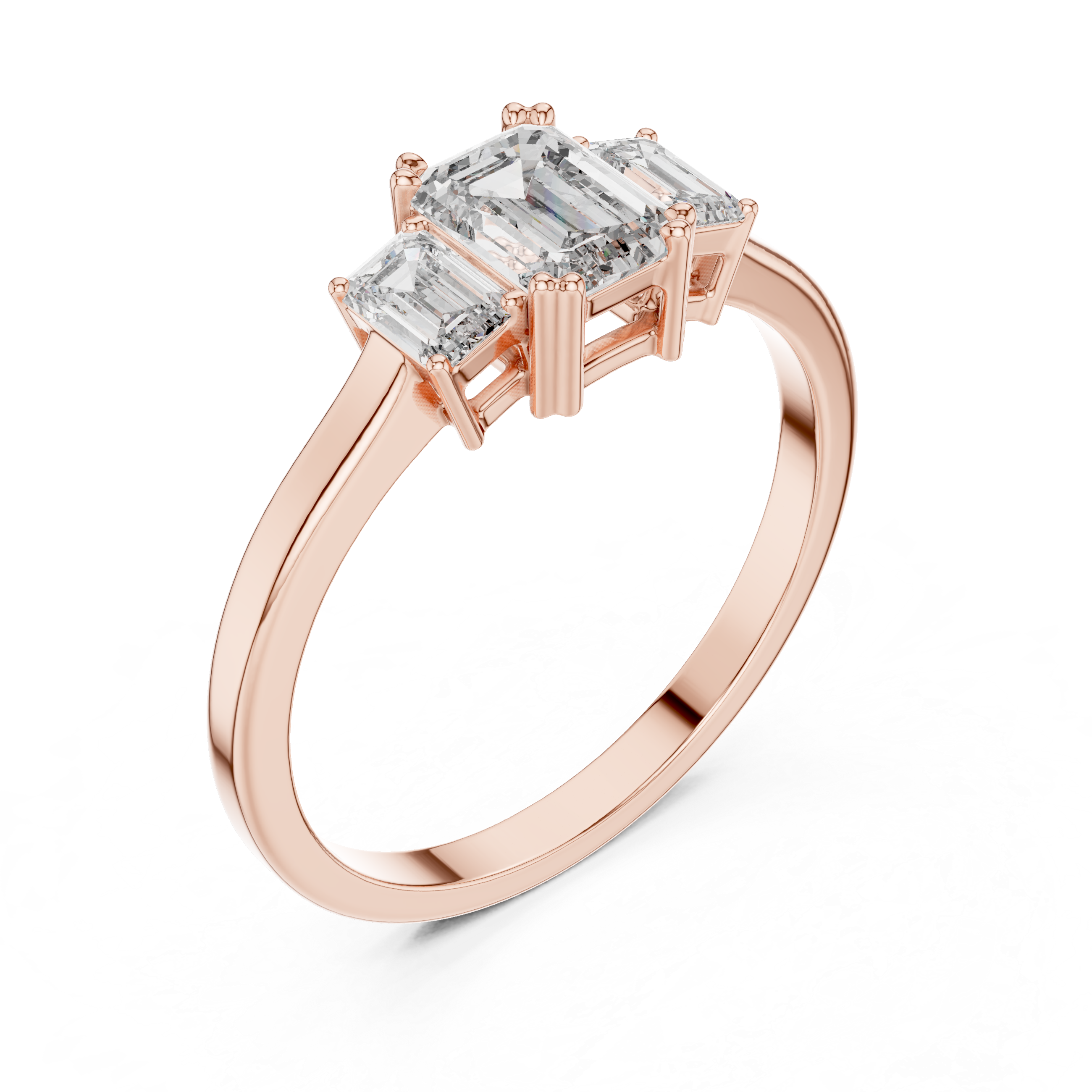 Emerald Cut Diamond Eternity Lab Grown Diamond Ring