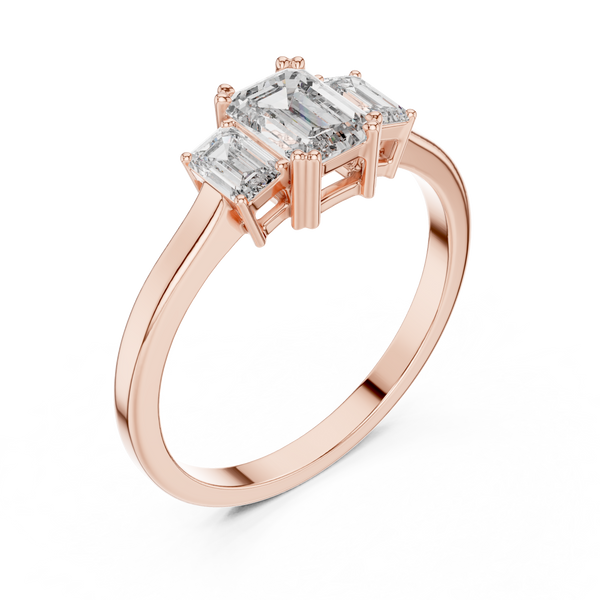 Emerald Cut Diamond Eternity Lab Grown Diamond Ring