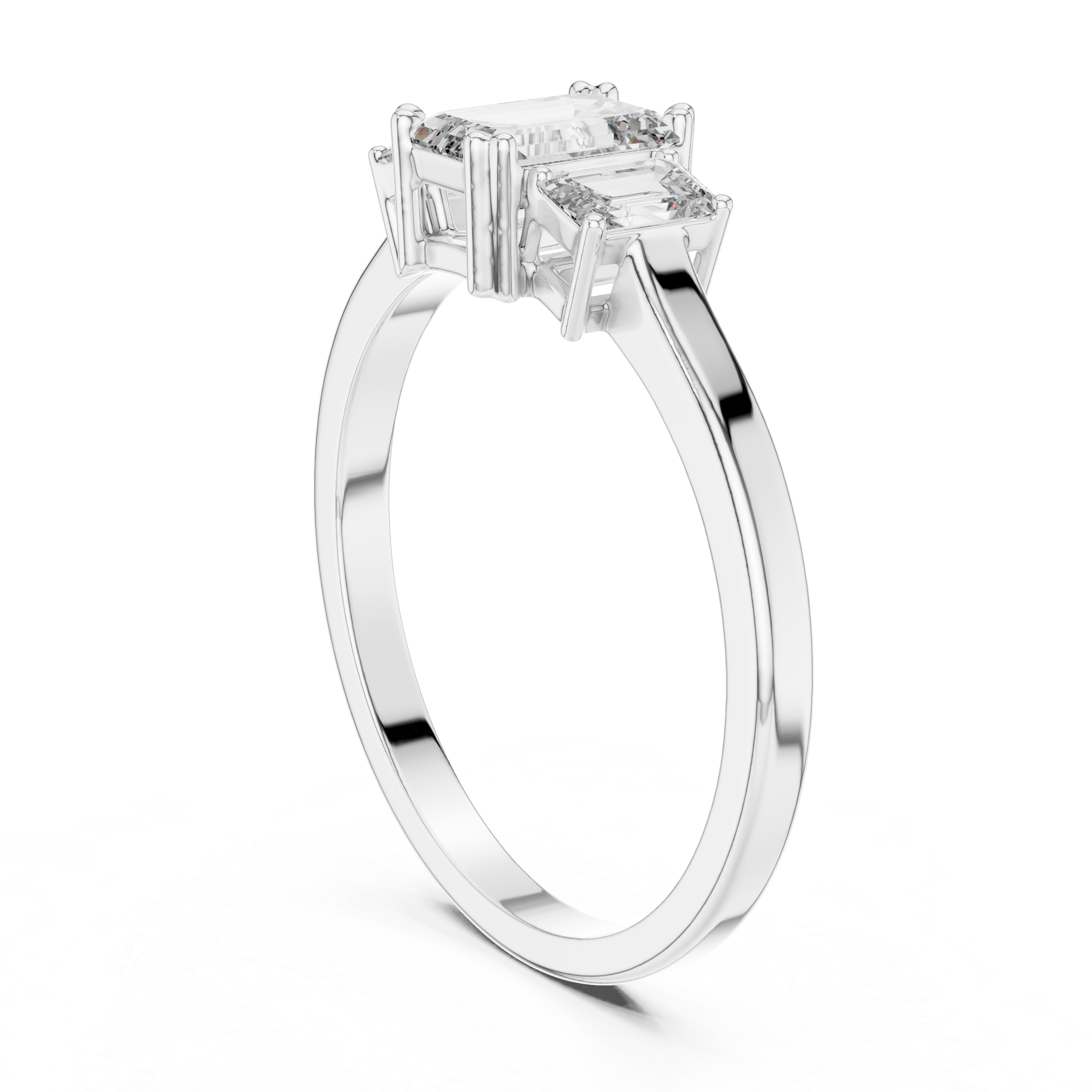 Emerald Cut Diamond Eternity Lab Grown Diamond Ring