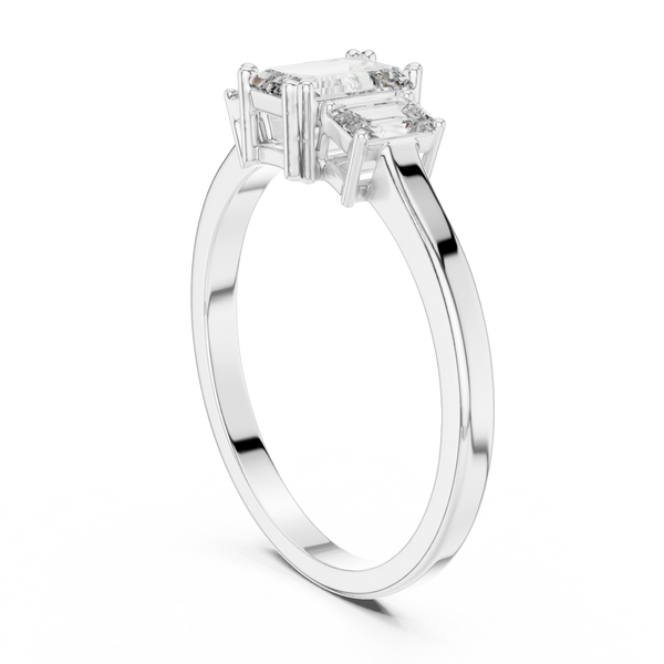 Emerald Cut Diamond Eternity Lab Grown Diamond Ring