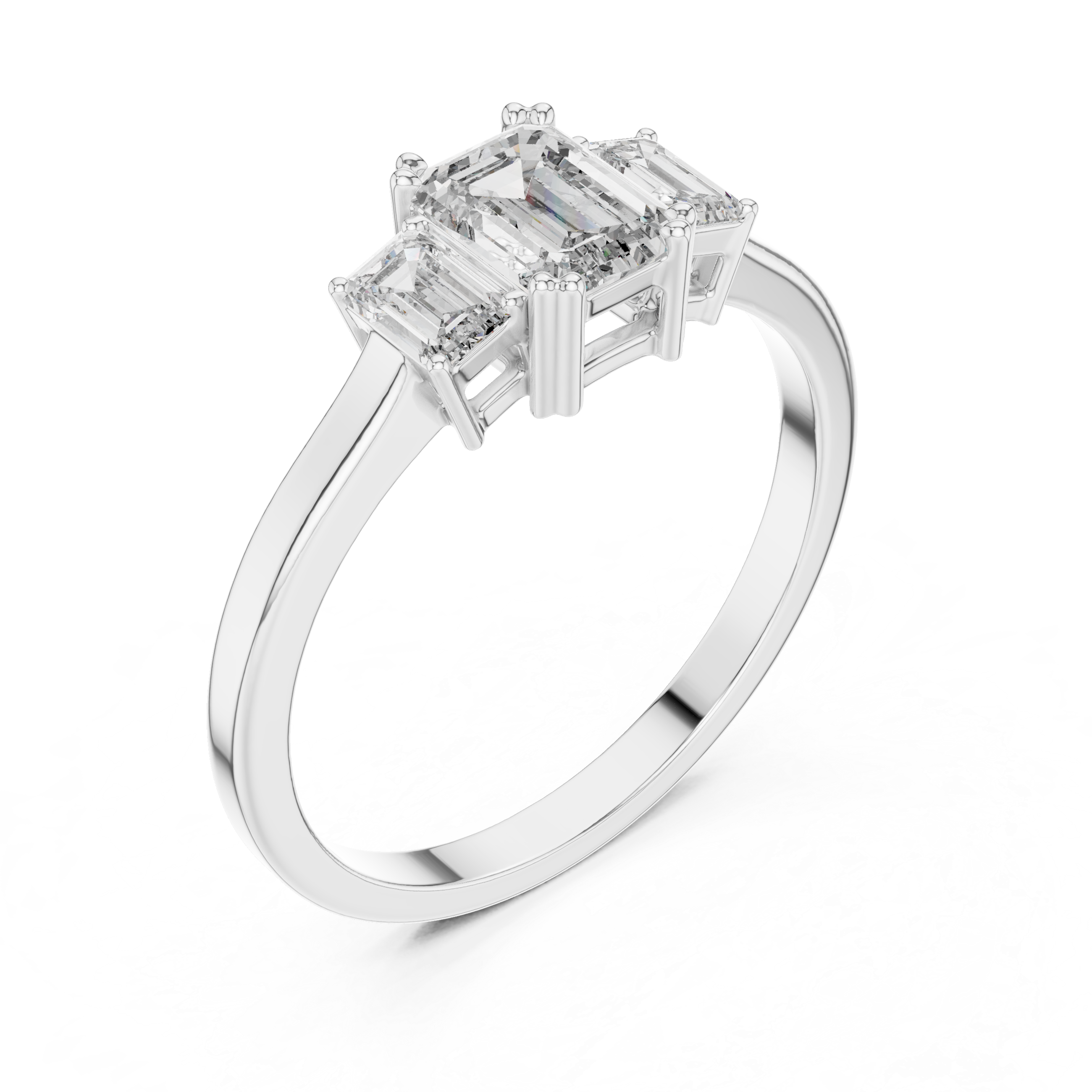 Emerald Cut Diamond Eternity Lab Grown Diamond Ring