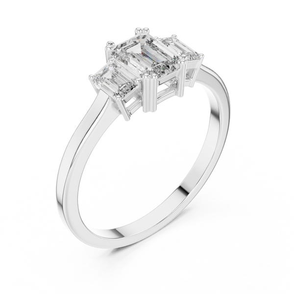 Emerald Cut Diamond Eternity Lab Grown Diamond Ring